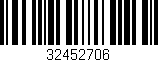 Código de barras (EAN, GTIN, SKU, ISBN): '32452706'
