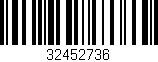 Código de barras (EAN, GTIN, SKU, ISBN): '32452736'