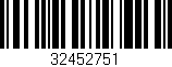 Código de barras (EAN, GTIN, SKU, ISBN): '32452751'
