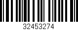 Código de barras (EAN, GTIN, SKU, ISBN): '32453274'