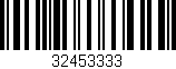 Código de barras (EAN, GTIN, SKU, ISBN): '32453333'