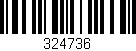 Código de barras (EAN, GTIN, SKU, ISBN): '324736'