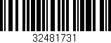 Código de barras (EAN, GTIN, SKU, ISBN): '32481731'