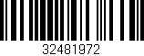 Código de barras (EAN, GTIN, SKU, ISBN): '32481972'