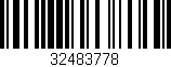 Código de barras (EAN, GTIN, SKU, ISBN): '32483778'