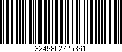 Código de barras (EAN, GTIN, SKU, ISBN): '3249802725361'