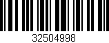 Código de barras (EAN, GTIN, SKU, ISBN): '32504998'