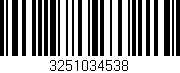 Código de barras (EAN, GTIN, SKU, ISBN): '3251034538'