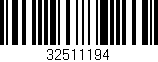 Código de barras (EAN, GTIN, SKU, ISBN): '32511194'