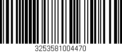 Código de barras (EAN, GTIN, SKU, ISBN): '3253581004470'