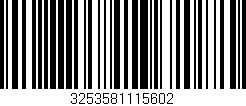 Código de barras (EAN, GTIN, SKU, ISBN): '3253581115602'