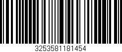 Código de barras (EAN, GTIN, SKU, ISBN): '3253581181454'