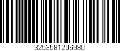 Código de barras (EAN, GTIN, SKU, ISBN): '3253581206980'