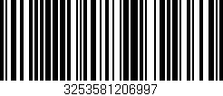 Código de barras (EAN, GTIN, SKU, ISBN): '3253581206997'