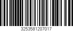 Código de barras (EAN, GTIN, SKU, ISBN): '3253581207017'