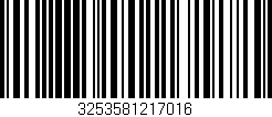 Código de barras (EAN, GTIN, SKU, ISBN): '3253581217016'