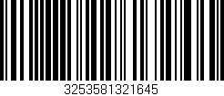 Código de barras (EAN, GTIN, SKU, ISBN): '3253581321645'