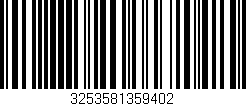 Código de barras (EAN, GTIN, SKU, ISBN): '3253581359402'