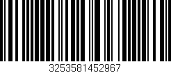 Código de barras (EAN, GTIN, SKU, ISBN): '3253581452967'