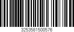 Código de barras (EAN, GTIN, SKU, ISBN): '3253581500576'