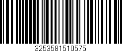 Código de barras (EAN, GTIN, SKU, ISBN): '3253581510575'