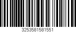 Código de barras (EAN, GTIN, SKU, ISBN): '3253581581551'