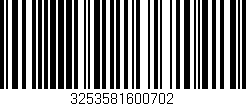 Código de barras (EAN, GTIN, SKU, ISBN): '3253581600702'