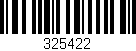 Código de barras (EAN, GTIN, SKU, ISBN): '325422'