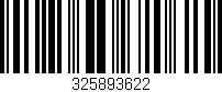 Código de barras (EAN, GTIN, SKU, ISBN): '325893622'