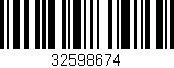 Código de barras (EAN, GTIN, SKU, ISBN): '32598674'