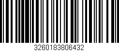 Código de barras (EAN, GTIN, SKU, ISBN): '3260183806432'
