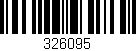 Código de barras (EAN, GTIN, SKU, ISBN): '326095'
