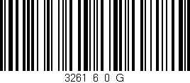 Código de barras (EAN, GTIN, SKU, ISBN): '3261_6_0_G'