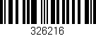 Código de barras (EAN, GTIN, SKU, ISBN): '326216'