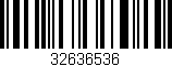 Código de barras (EAN, GTIN, SKU, ISBN): '32636536'