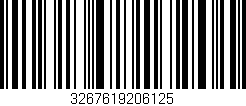 Código de barras (EAN, GTIN, SKU, ISBN): '3267619206125'