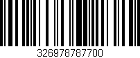 Código de barras (EAN, GTIN, SKU, ISBN): '326978787700'