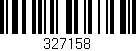 Código de barras (EAN, GTIN, SKU, ISBN): '327158'