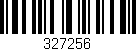 Código de barras (EAN, GTIN, SKU, ISBN): '327256'