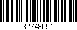 Código de barras (EAN, GTIN, SKU, ISBN): '32748651'