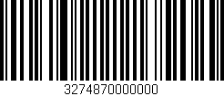Código de barras (EAN, GTIN, SKU, ISBN): '3274870000000'