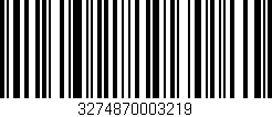 Código de barras (EAN, GTIN, SKU, ISBN): '3274870003219'