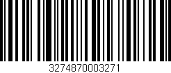 Código de barras (EAN, GTIN, SKU, ISBN): '3274870003271'