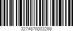 Código de barras (EAN, GTIN, SKU, ISBN): '3274870003288'