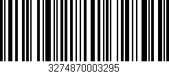 Código de barras (EAN, GTIN, SKU, ISBN): '3274870003295'