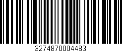 Código de barras (EAN, GTIN, SKU, ISBN): '3274870004483'
