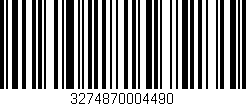 Código de barras (EAN, GTIN, SKU, ISBN): '3274870004490'