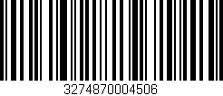 Código de barras (EAN, GTIN, SKU, ISBN): '3274870004506'