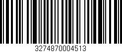 Código de barras (EAN, GTIN, SKU, ISBN): '3274870004513'