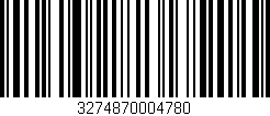 Código de barras (EAN, GTIN, SKU, ISBN): '3274870004780'